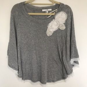 Forever 21 Gray Sequined Poncho Top